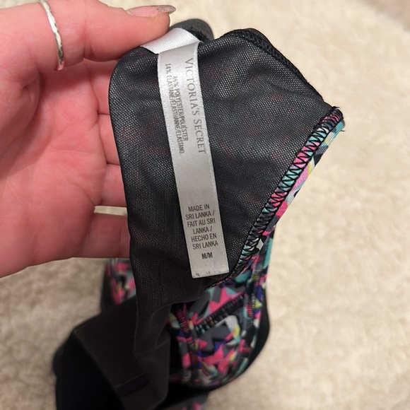 Victoria Secret Racerback Patterned Sports Bra - Picture 3 of 3